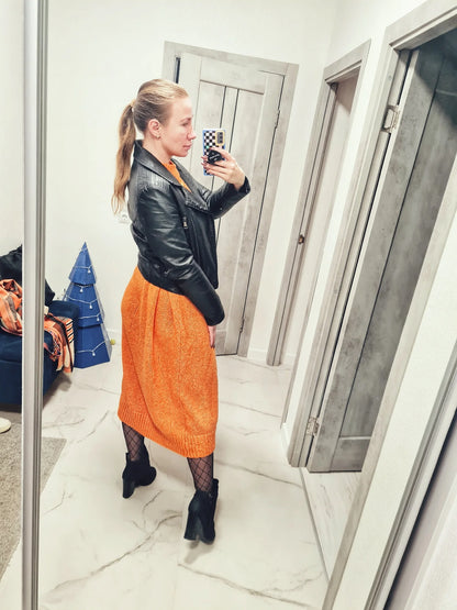 Winter Women Dress Fall Sweater Women Dress Long Sleeve Knitted Dresses Maxi Vintage Oversize Dresses Knitting Thick Warm Purple