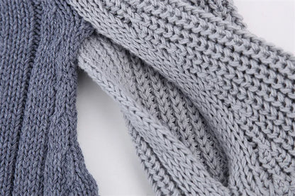 Fashionable Backless Knot Design Knitted Top Women's Autumn Wear Versatile Street Style round Neck Long Sleeve Polyester