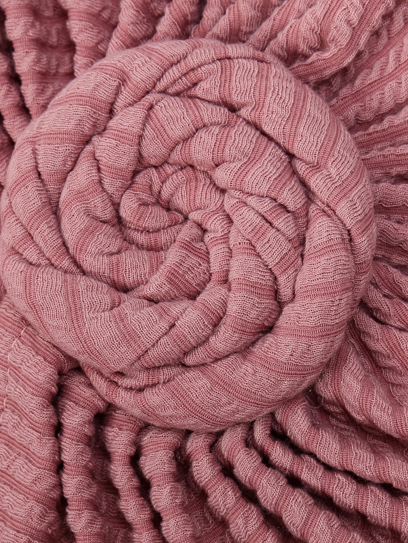 Soft pink women's turban hijab hats with elegant twist design for comfortable styling