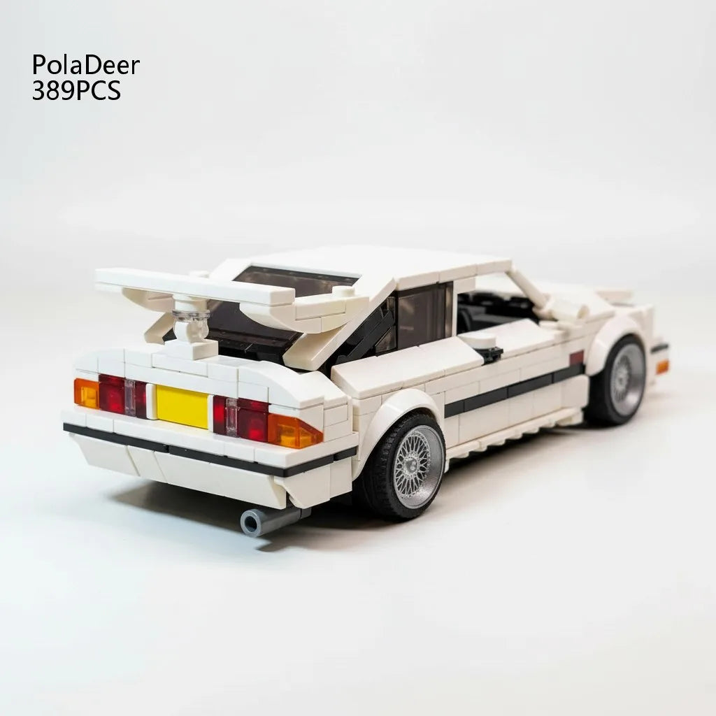 PolaDeer 389PCS MOC DIY 1986 Turbocharged racing car RS500 Building Blocks Assembly model toy brick Children's birthday gifts