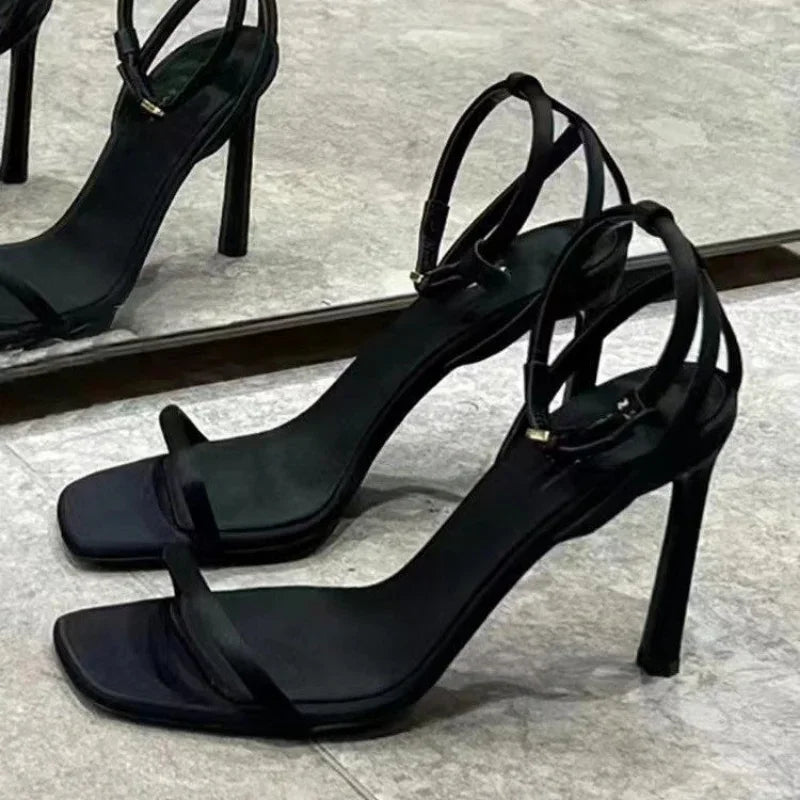 Women's Sandals Summer High Heel 2025 Fashion Elegant High Heel Shoe Open Toe Banquet Shoe Women Shoe Zapatos