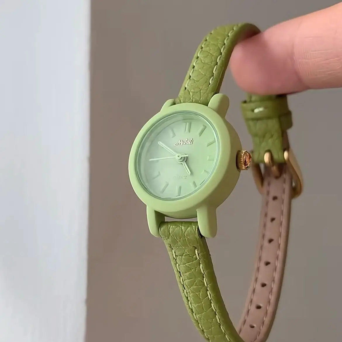 New popular women's watches candy colored  Genuine Leather  belts Girl cute lady watches student watches small round