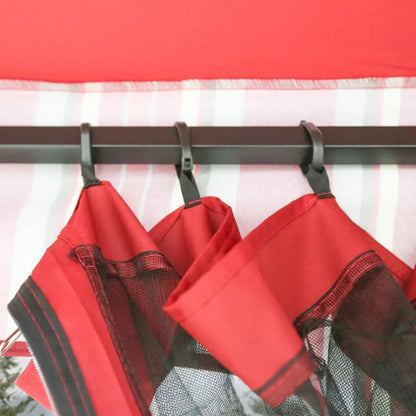 13x11 feet canopy gazebo with outdoor corner frame shelving, patio/deck/garden/yard/poolside