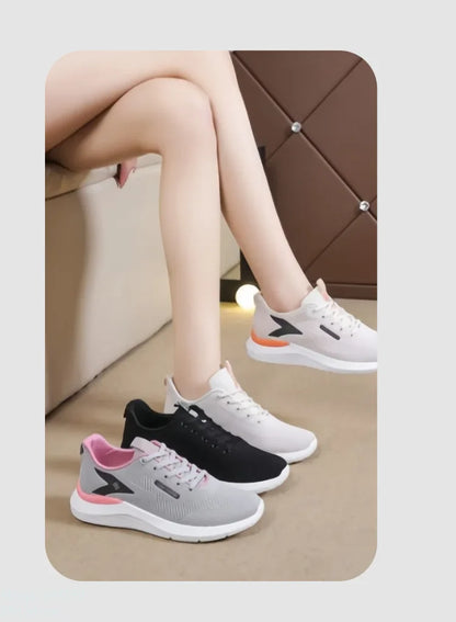 The women's walking shoes have a soft and slip-resistant sole making them perfect for stylish runners.Breathable and comfortable