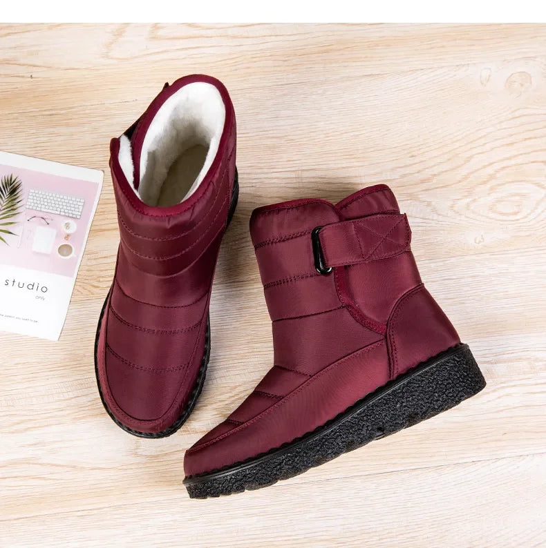 Waterproof Winter Boots for Women 2025 New Faux Fur Long Plush Snow Boots Woman Platform Shoes Warm Cotton Couples Ankle Boots