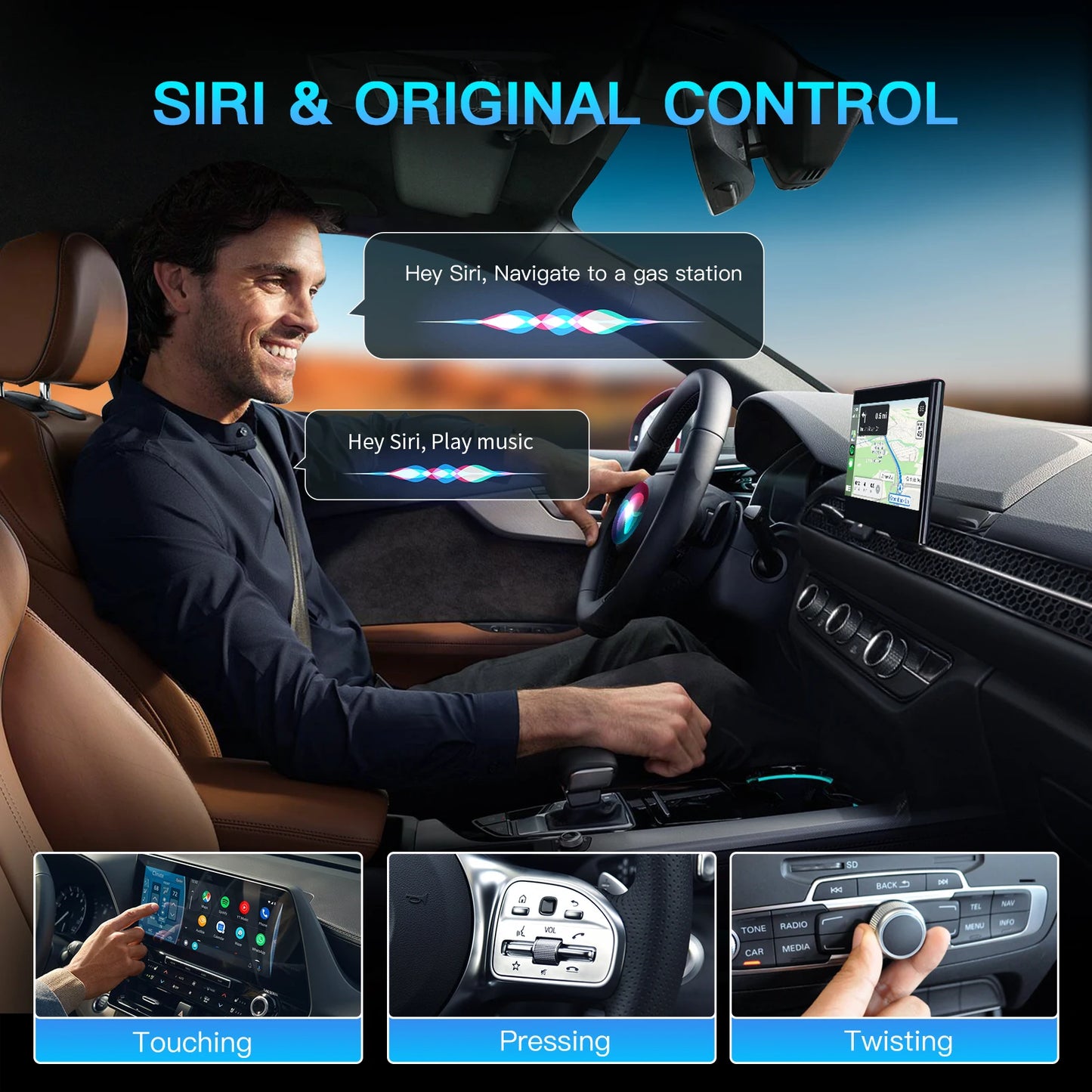 CARABC NEW Plug and Play Carbit link to Apple Wireless CarPlay Android AUTO Box Car Navigation Smart Car Machine Interconnection