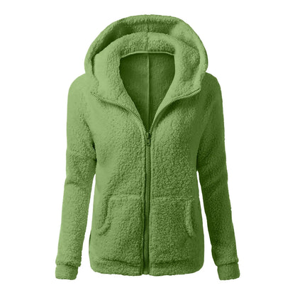Plush Jacket Women Zip Up Hoodies Lightweight Fleece Lined Fall Winter Coats Comfy Warm Jackets Trendy Rain Jacket Coats