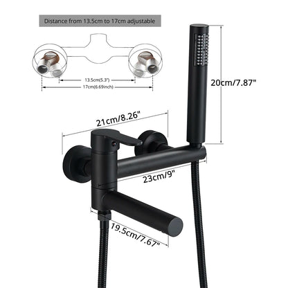 Uythner Bathtub Faucet With Hand Sprayer Shower Faucet Wall Mount Hot Cold Water Mixer For Bathroom Bath Shower Set System