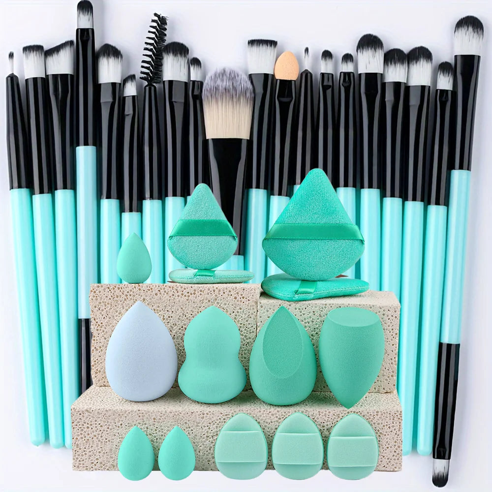 8/22/34Pcs Makeup Brush Set Portable Soft Eyeshadow Brushes Powder Foundation Brush Multipurpose Blending Cosmetic Beauty Tool