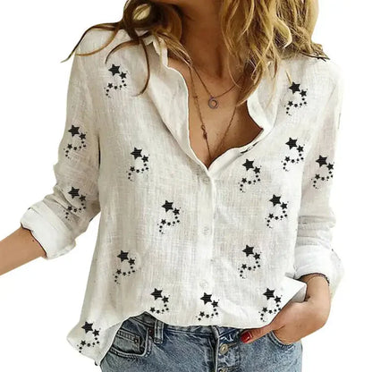 Vintage Cotton Linen Blouse Shirt Top Blusa Feminina Roupas Long Sleeve Female Casual Quality Spring Autumn Shirt Women Tops
