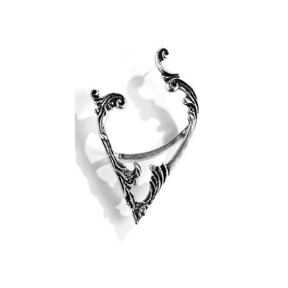 Punk Fairy Ear Cuff Earring Dark Elf Ear Clip No Piercing Earrings For Women Silver Color Goth Halloween Earcuff Jewelry