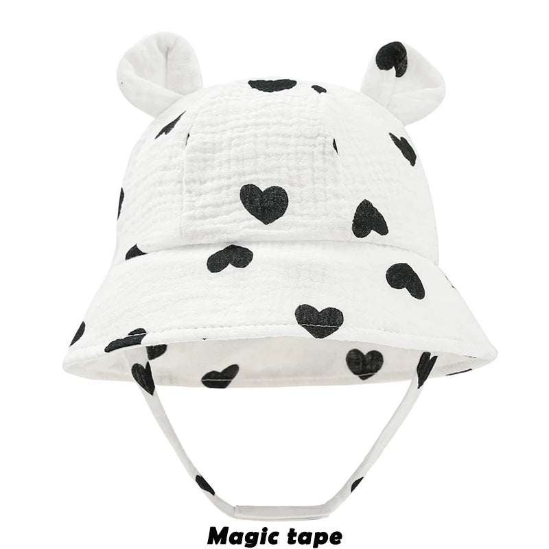 Spring Autumn Solid Color Soft Baby Bucket Hat Cotton Fisherman Hats Kids Summer Toddler Boy Girls Panama Sun Cap Children 0-12M