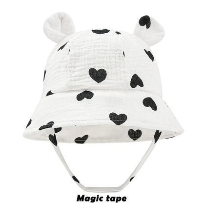 Spring Autumn Solid Color Soft Baby Bucket Hat Cotton Fisherman Hats Kids Summer Toddler Boy Girls Panama Sun Cap Children 0-12M