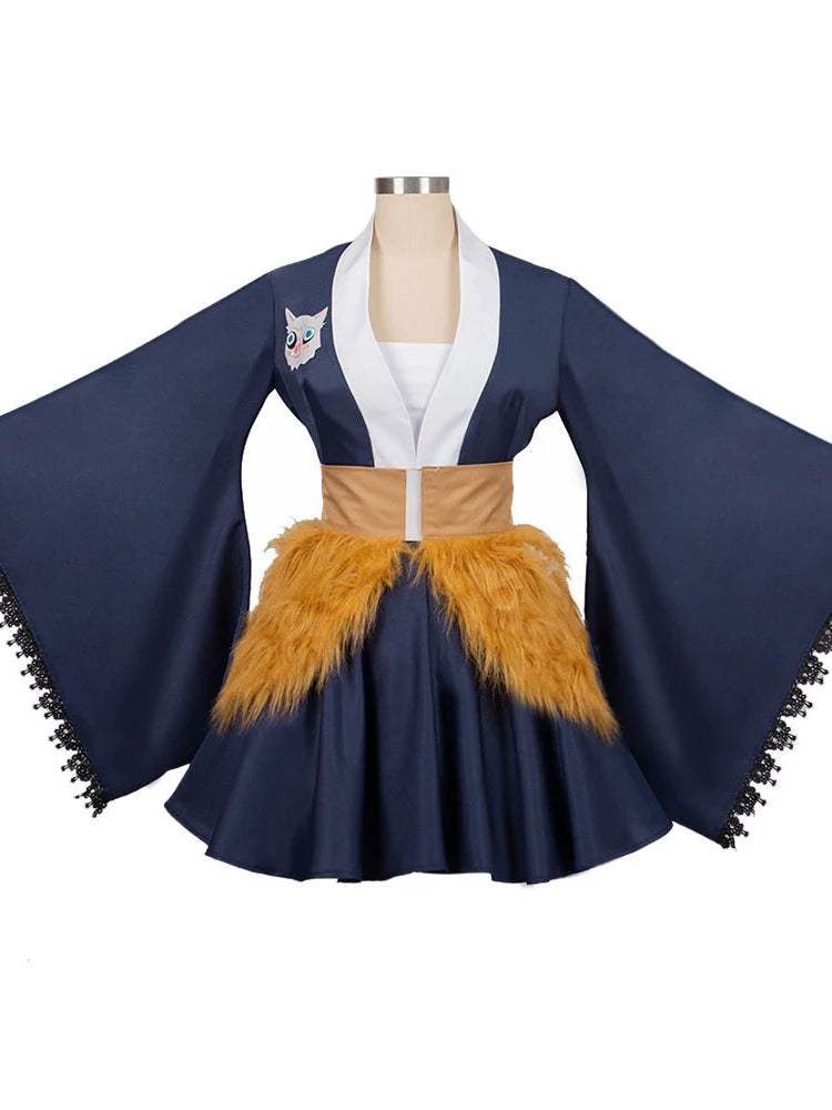 Anime Hashibira Inosuke Cosplay Halloween Costumes for Women Costumes Dress Play Clothing Uniform Vestido Suit Role