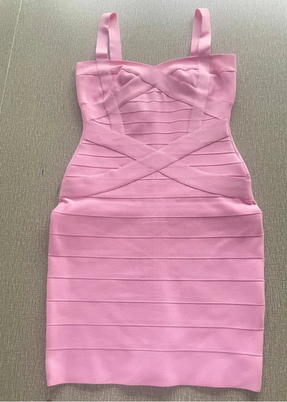 Women'S Sexy Bandage Dresses Christmas Autumn Sleeveless Spaghetti Belt Stretching Fitness Club Party Dress Mini Bodyconvestodos