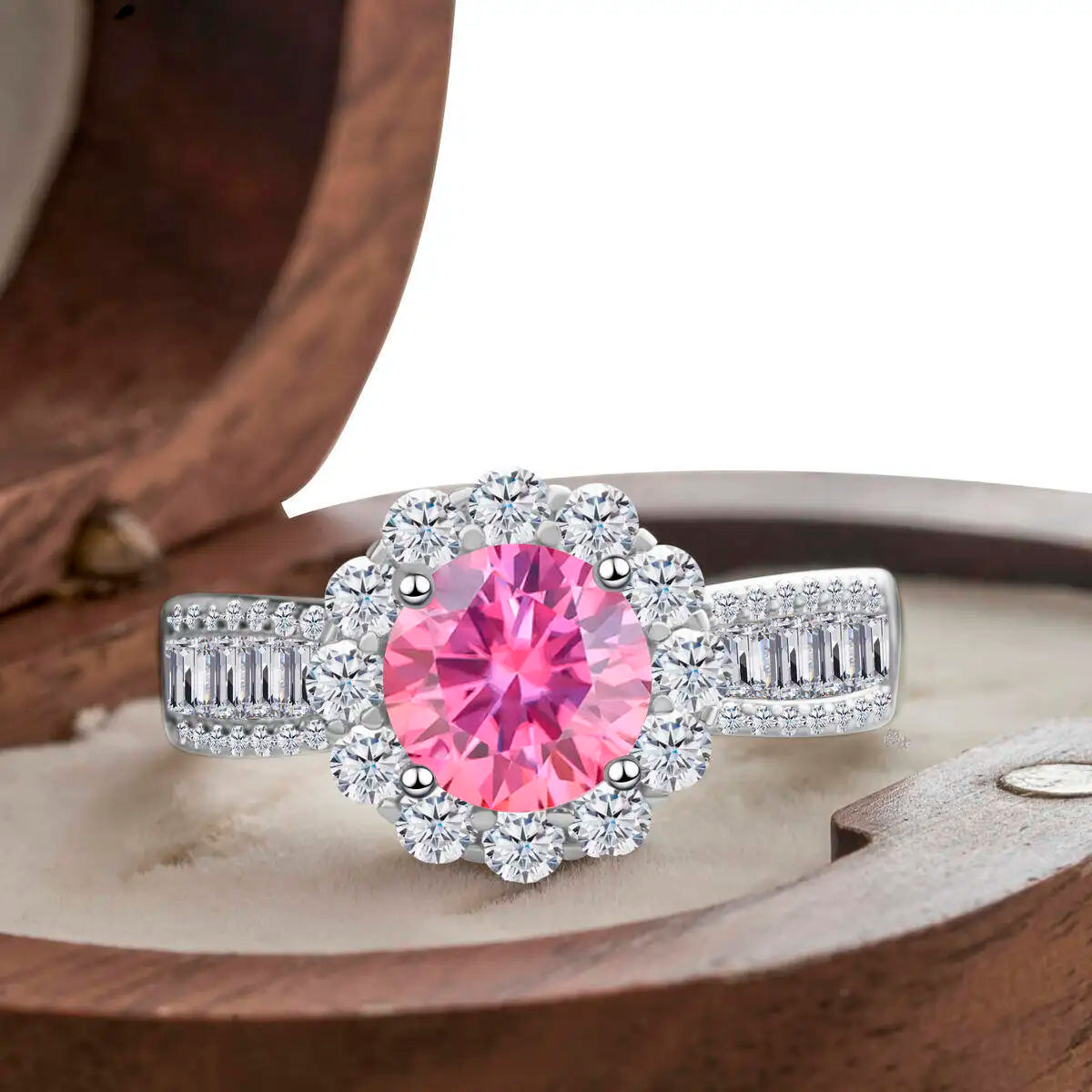 2 Carat Moissanite Ring D Color With Certificate 925 Sterling Silver Butterfly Flower Fairy Ring Engagement Gift Luxury Jewelry