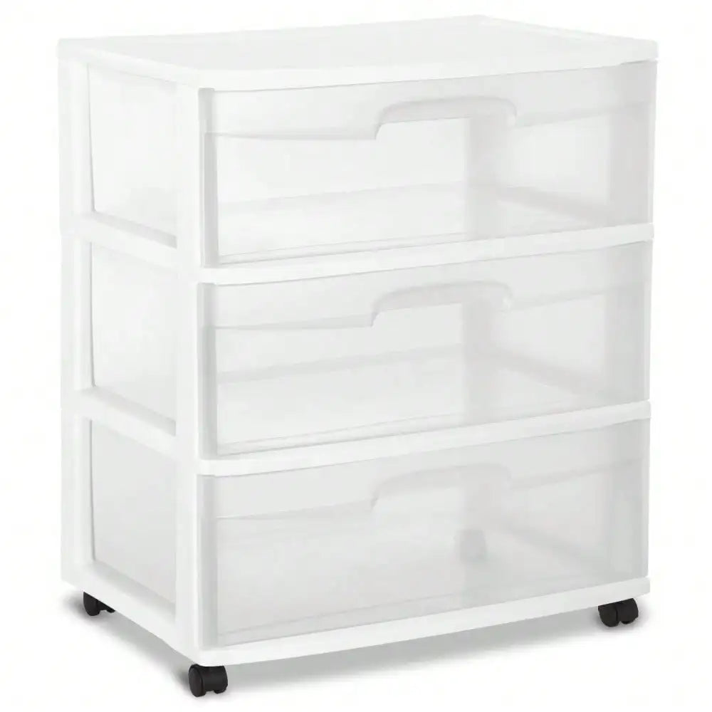 Large home 3-type drawer storage trolley, which can even be doubled as a bedside table, allows for clear identification of items