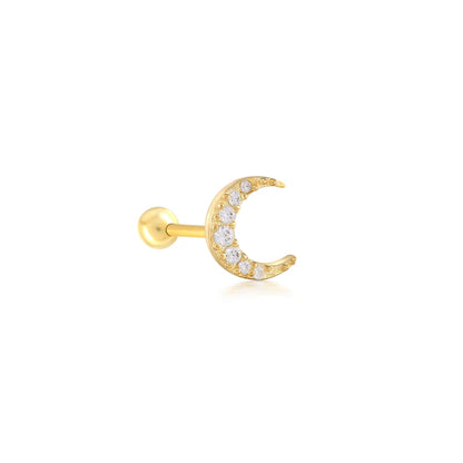 CANNER Pendientes Plata 925 Piercing Stud Earrings For Women Cubic Zirconia 925 Sterling Silver Cartilage Earring Jewerly 1pcs