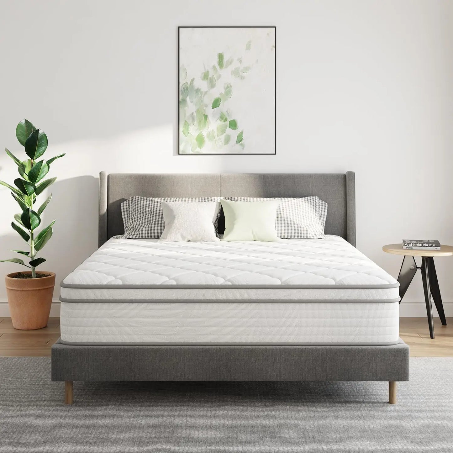 10 inch Queen Size Mattress, Hybrid Mattress Queen Size with Comfortable Foam & Individually Pocket Spring,Queen Mattress in Box