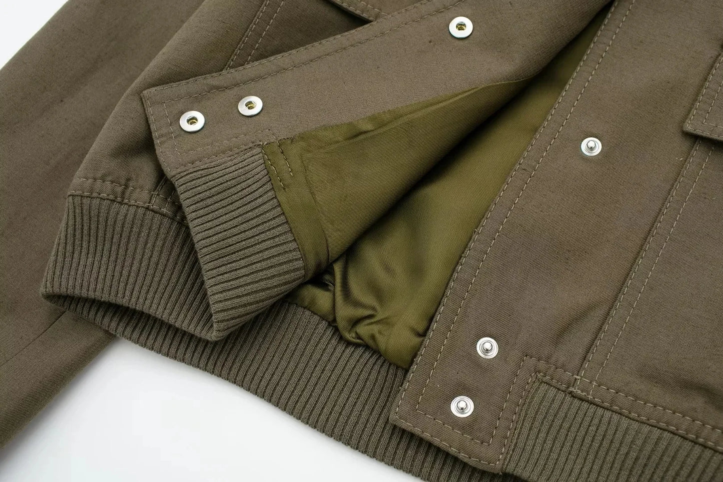 Women Fashion with Pockets Cropped Bomber Jacket Coat Vintage Long Sleeve Front Button Female Outerwear Chic Tops y2k clothes