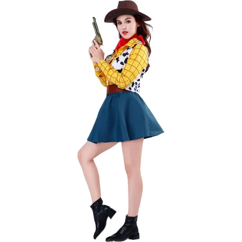 Cosplay Story Woody Costume Sets Cowboy Christmas Dress Unisex Sheriff's Halloween Carnival Dress Up Party Toy Stage Performance