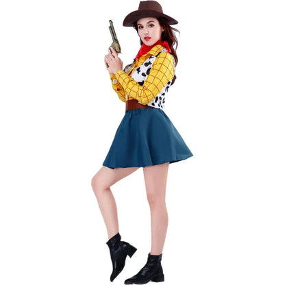 Cosplay Story Woody Costume Sets Cowboy Christmas Dress Unisex Sheriff's Halloween Carnival Dress Up Party Toy Stage Performance