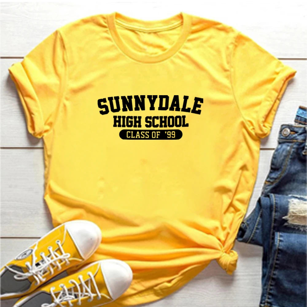 Sunnydale High School Class of '99 T Shirt Buffy The Vampire Slayer Shirt Aesthetic Sunnydale Tee Unisex Short Sleeve Tops