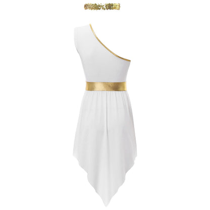 Women Ancient Roman Greek Role Play Toga Senator Caesar Costume Athenian Princess Empress Dress Robe for Halloween Cosplay Party