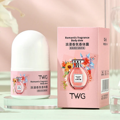 Romantic Fragrance Body Solid Perfume,Roll-on Antiperspirant Lotion,Woody,Floral Fruity Notes,Whole Body Fresh Lasting Fragrance