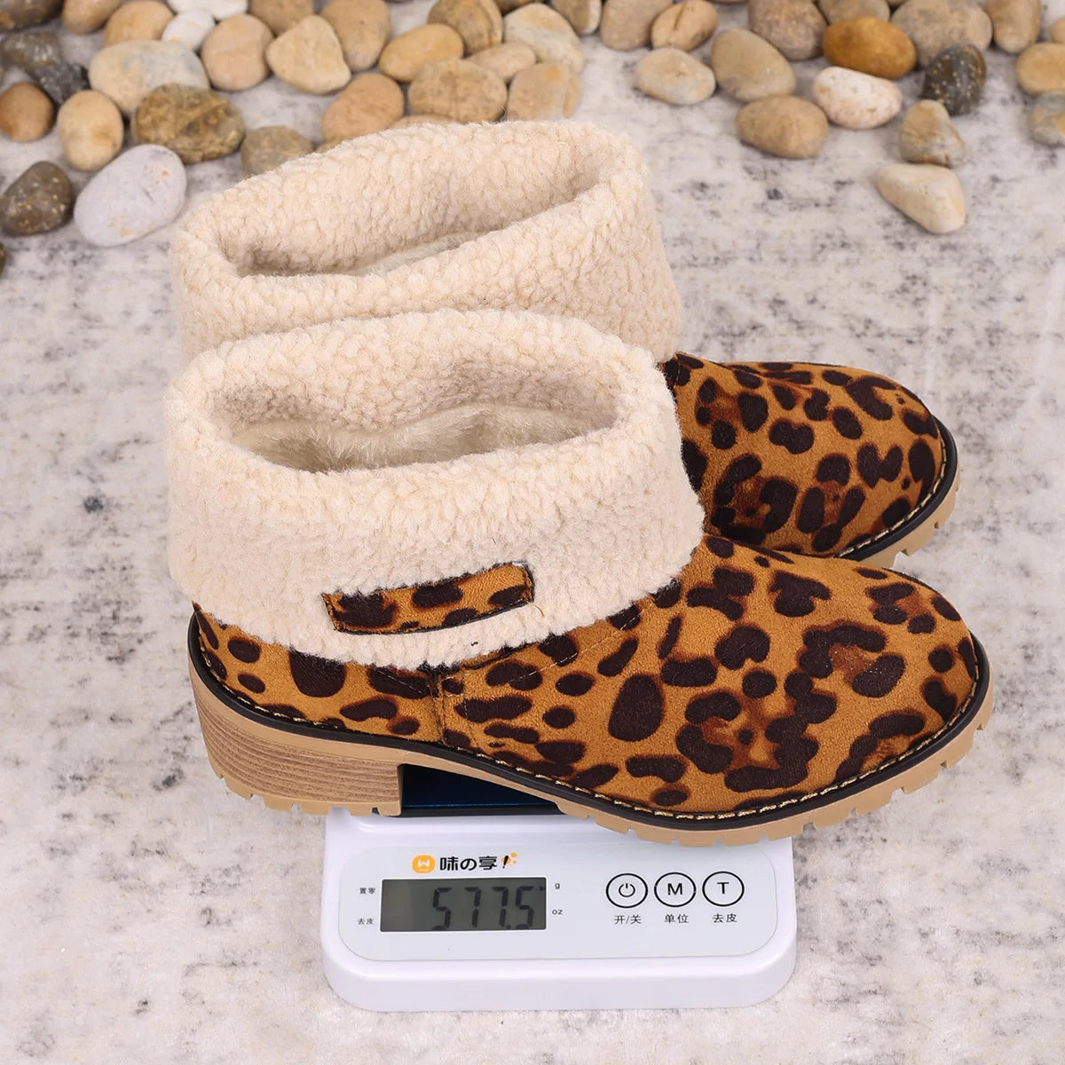 Winter Snow Boots for Women Warm Comfortable Women's Boots Mid-length Thick-heeled High-heeled Women's Cotton Shoes Botas Mujer