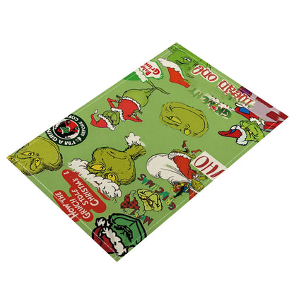 Christmas Grinch Holiday Decoration Christmas Placemat Home Kitchen Insulated Coaster Anti-Scalding Western Placemat