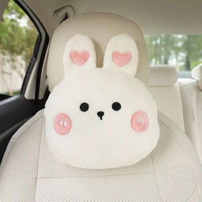 New Simple Fashion Light Luxury Cartoon Bear Rabbit Plush Lumbar Support Car Waist Neck Pillow