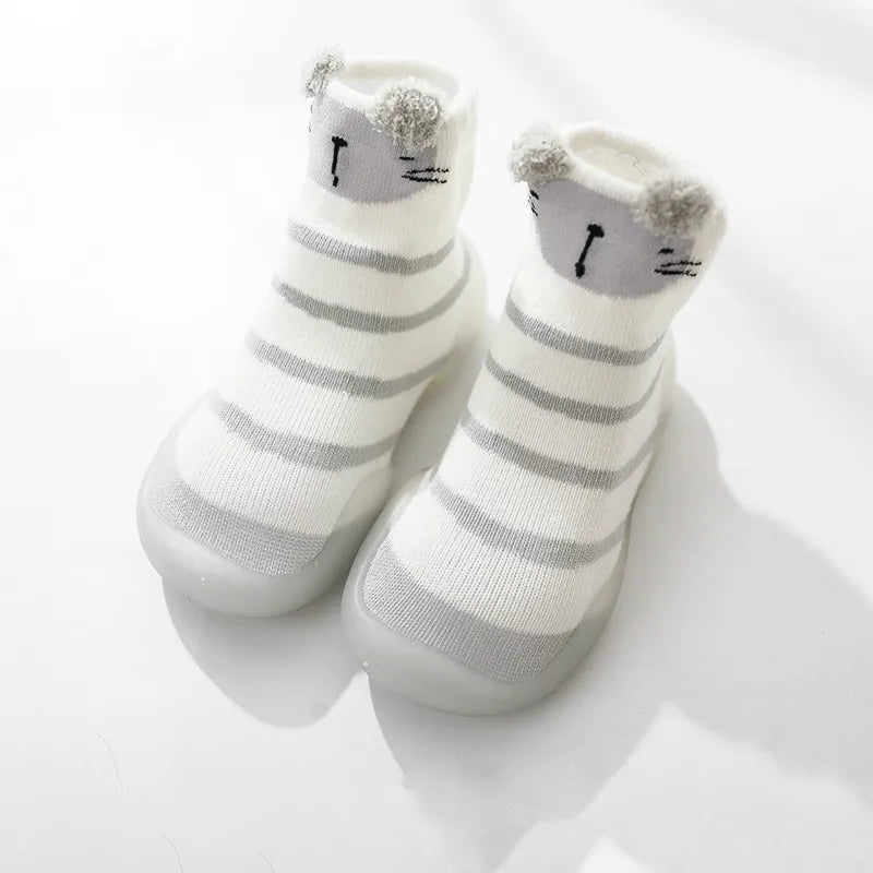 Newborn Baby Shoes Infant Cute Cartoon Kids Boy Shoes Soft Rubber Sole Child Floor Sneaker Booties Toddler Girls First Walker