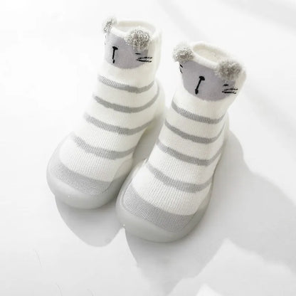 Newborn Baby Shoes Infant Cute Cartoon Kids Boy Shoes Soft Rubber Sole Child Floor Sneaker Booties Toddler Girls First Walker