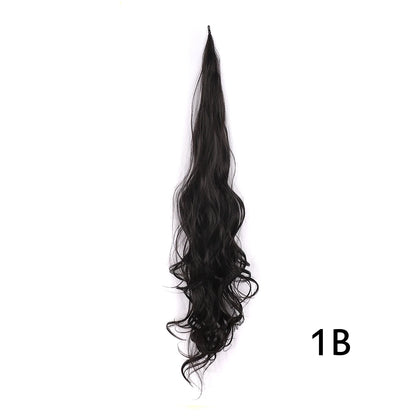 32" Flexible Wrap Around Ponytail Hair Extension Long Curly Synthetic Ponytail Wavy Pretty Hair Ponytails Hairpieces For Women