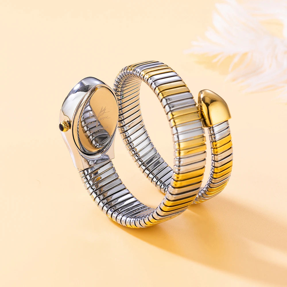 Top Brand MISSFOX Women's Watches New Quartz Snake Shape Simple Ladies Watch Fashion Unique Strap Waterproof Wristwatches