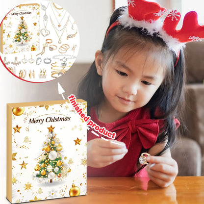 Christmas Countdown Calendar 24 Days Christmas Decorative Countdown Advent Calendar Necklace Bracelet Earrings Christmas Gifts