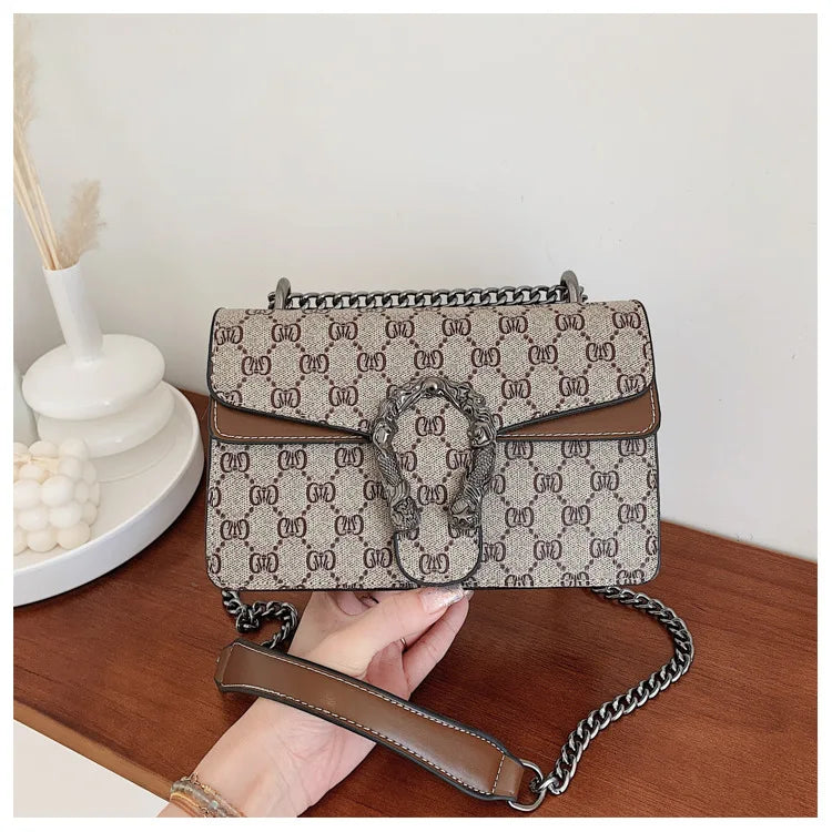 Fashion Popular Women's Bag Trend Brand Retro Chain Shoulder Bag High Quality Ladies Crossbody Bag Designer Luxury Handbag