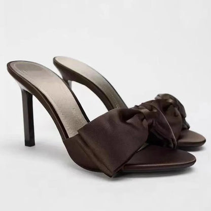 Women's Shoes 2025 Fashion Horseshoe Heel  Women's High Heels Summer Sexy High Heels Bow Tie Shoes Ladies Zapatos Mujer