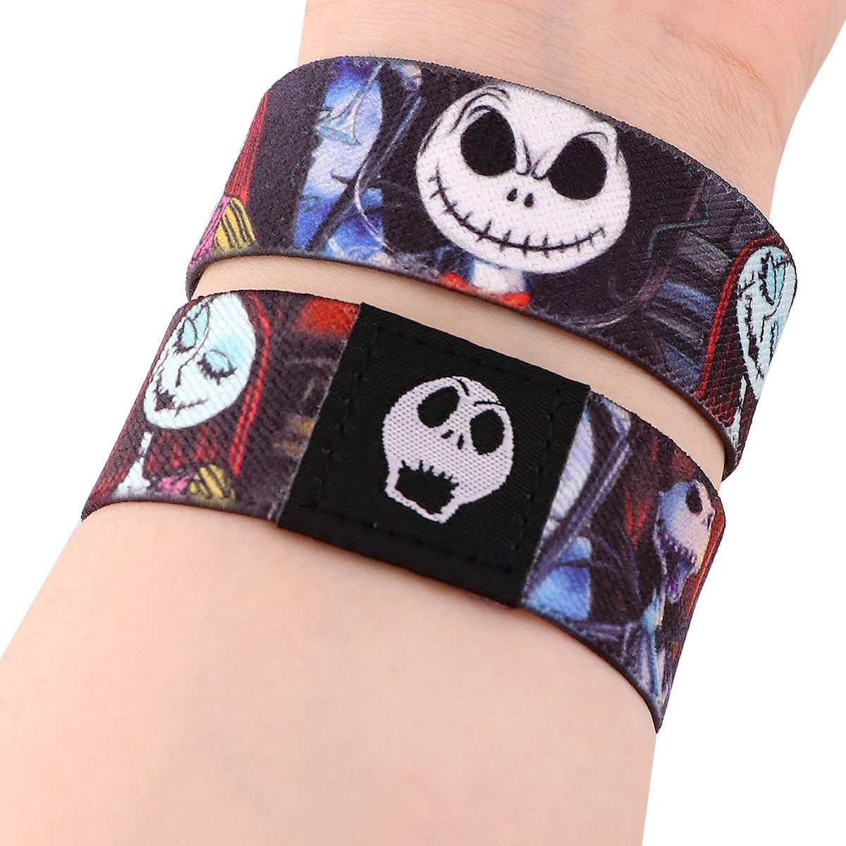 EtherealBe Halloween skull bracelet featuring colorful design inspired by spooky characters