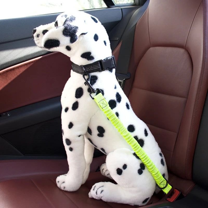 Dog Car Seat Belt Dog Seat Belt Leash Vehicle Belt Adjustable Cushioning Elastic Reflective Safety Rope for Dogs Cat