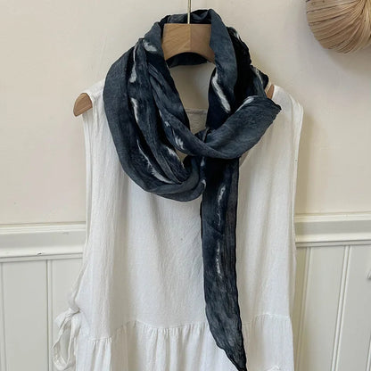 VREOVOR Tie-dye Scarf New Literary Style Thin Spring and Summer Shawl Clothing Outer Shawl Retro Fashion Trend