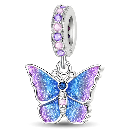 Original 925 Sterling Silver Charms Beads Glowing Luminous Bee Firefly Butterfly Pendant for Bracelet Bangle Charm DIY Jewelry