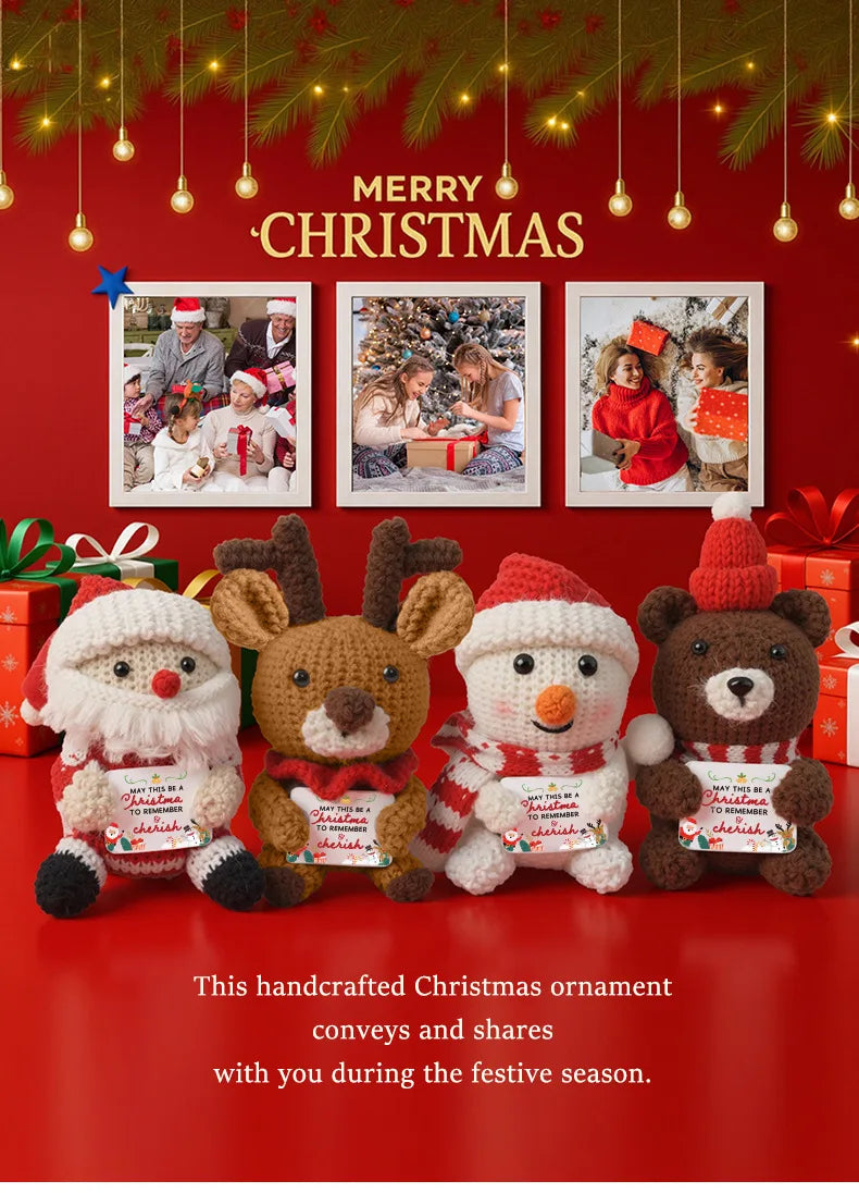 Christmas Positive Crochet Gifts Handmade Crochet Animals Dolls Christmas Gifts for women, Men, Mom, Dad, Teacher, Friend