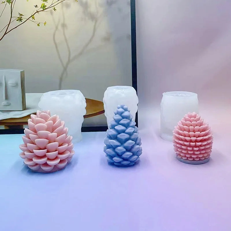 Christmas Series Pine Cone Silicone Candle Mould DIY Handmade Pine Cone Candle Plaster Resin Crafts Soap Mould Christmas Gift