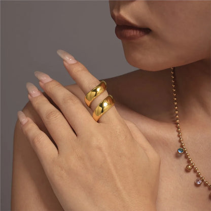 Fashion Spiral 316L Stainless Steel Rings For Women Men 18K Gold Plated Spring Shape Unisex Women's Men's Ring Couples Jewelry