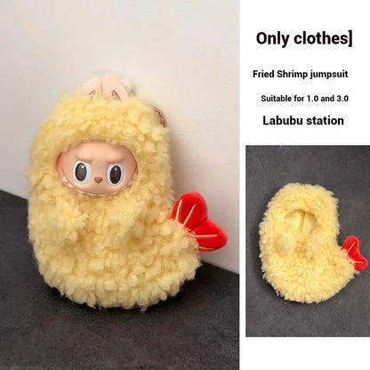 Cartoon Cute Doll Clothing For Labubu Wacky Mart Fried Shrimp Diy Doll Clothing Personalized Dressing Suitable For Labubu V1 V3