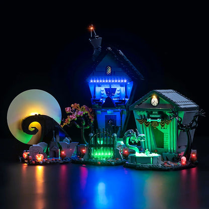Lazishi LED Light 21351 Set Suitable for Tim Burton's The Nightmare Before Christmas Building Blocks (Lighting Accessories Only)