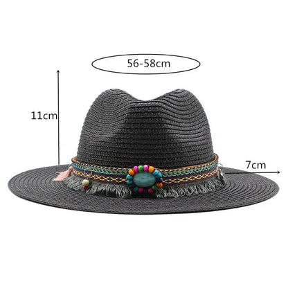 Fashion Panama Hats for Women Men 7 Colors Jazz Fedoras Cooling Sun Hats Summer Breathable Elegant Ladies Party Hat Wholesale