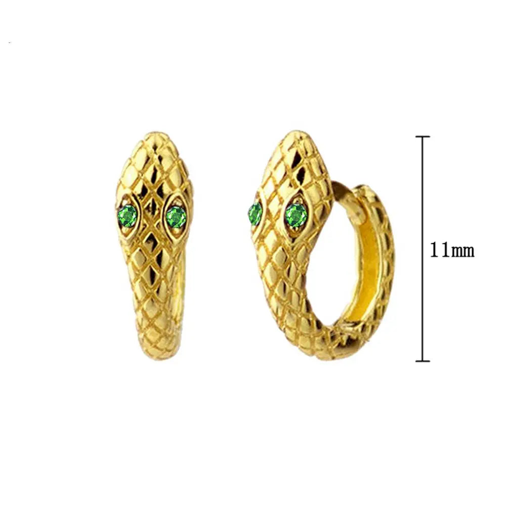 925 Sterling Silver Needle Pave Crystal Snake Type Stud Earrings for Women Simple Cute Animal Earrings Fashion Delicate Jewelry